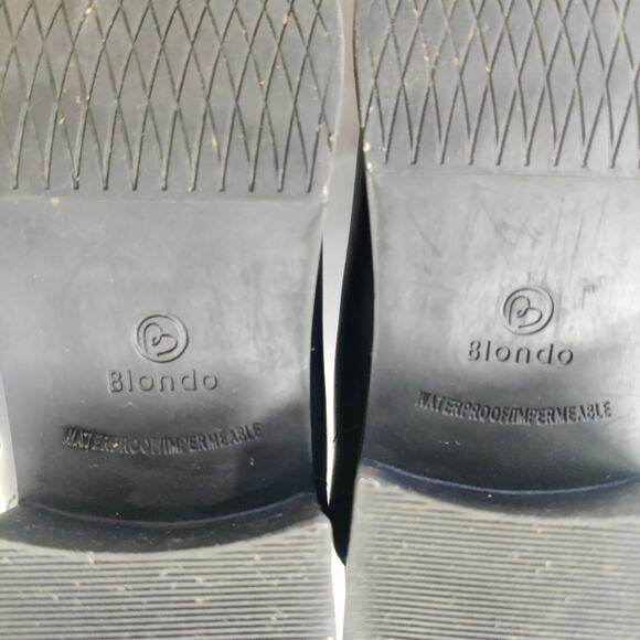 Blondo Eileen Waterproof Black Leather Heeled Ankle Booties Pointed Toe 6.5 - Picture 11 of 15